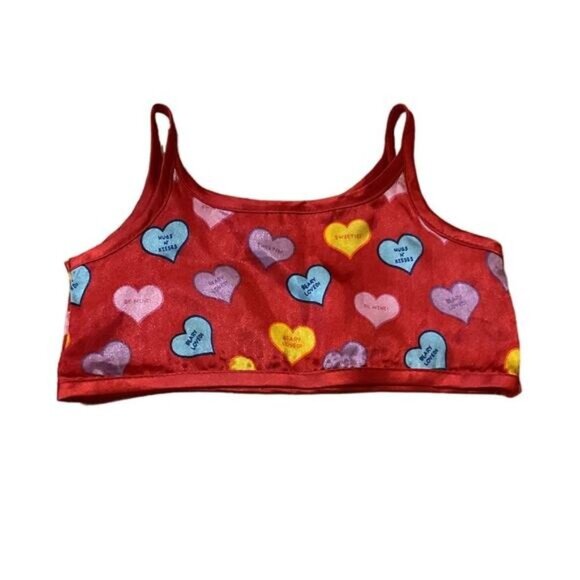 Build-A-Bear Valentine's Day pajamas Candy Hearts Tank Top - Picture 5 of 5